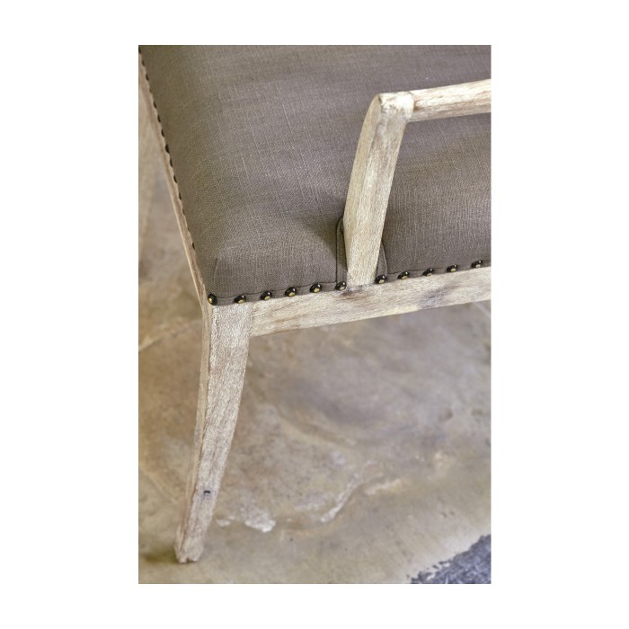 Lucillo Washed Acacia Carver Arm Chair