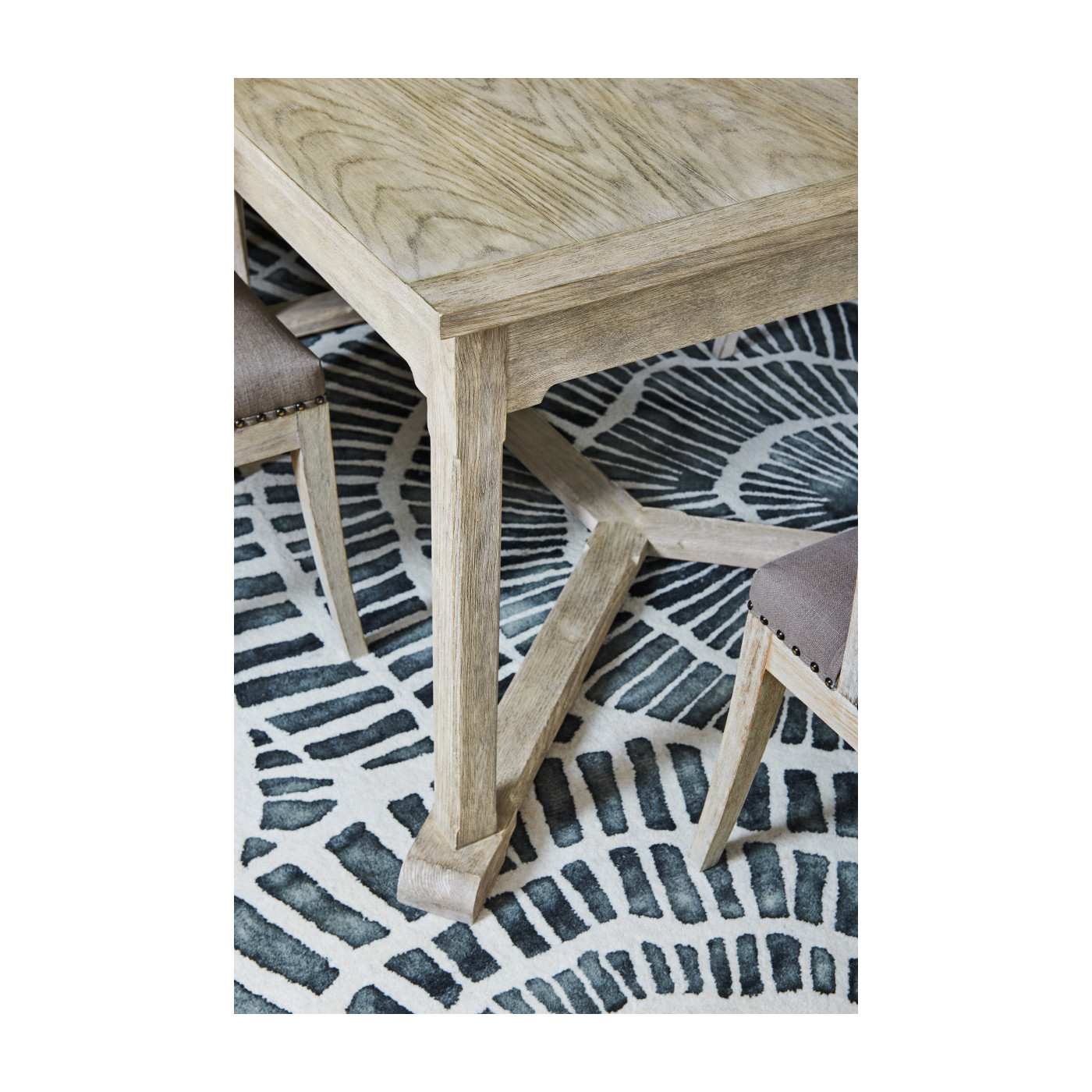 Lucillo Washed Acacia Carver Arm Chair