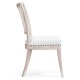 Lucillo Washed Acacia Carver Side Chair