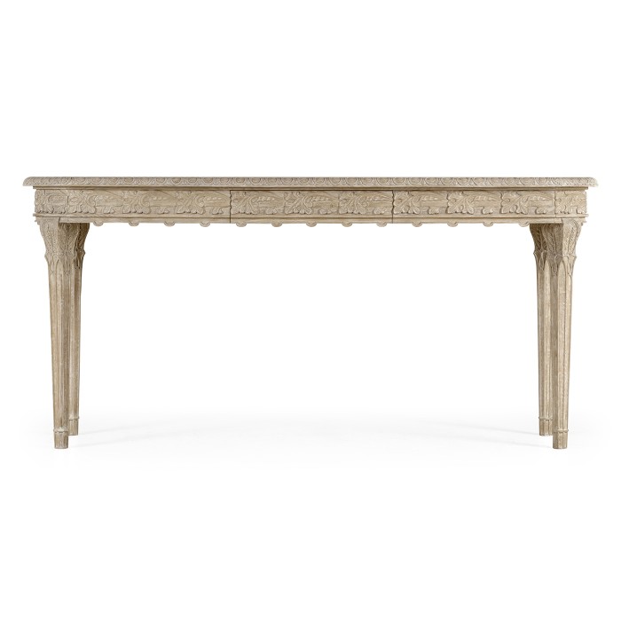 Bellefontaine Venetian White Oak Console Table