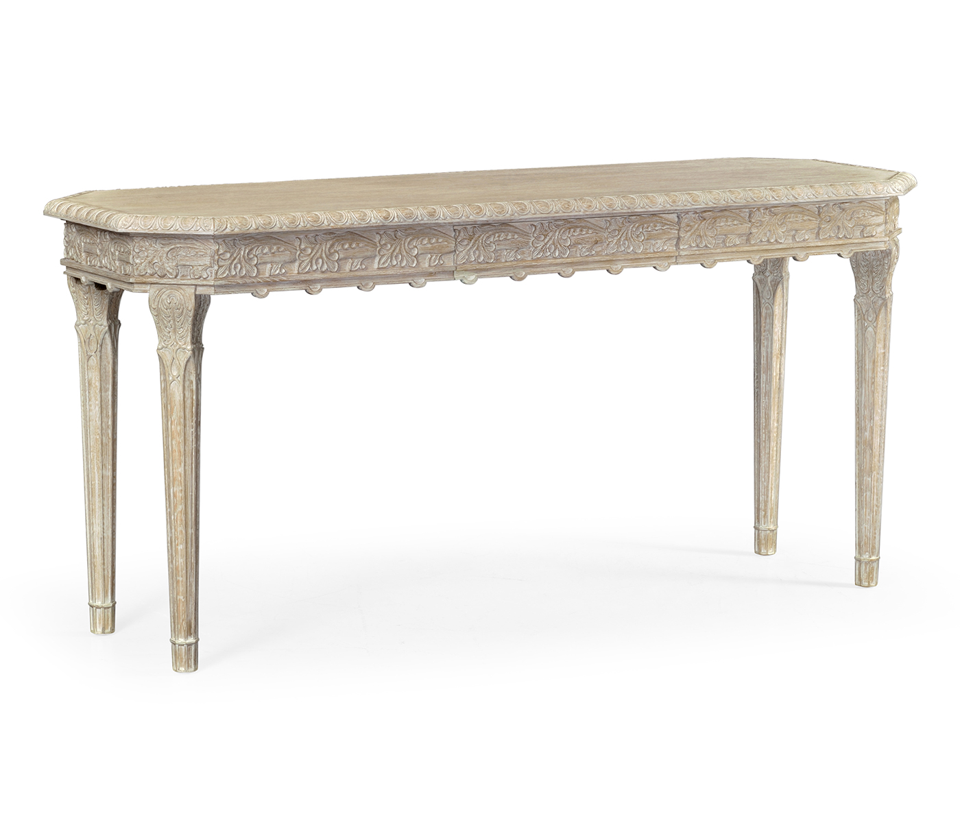 Bellefontaine Venetian White Oak Console Table