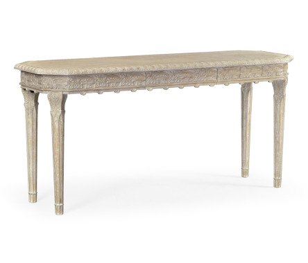 Bellefontaine Venetian White Oak Console Table