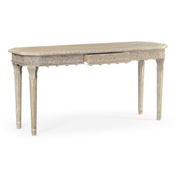 Bellefontaine Venetian White Oak Console Table