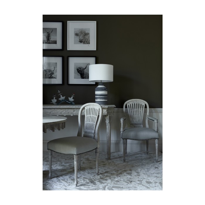 Bellefontaine Venetian White Oak Console Table