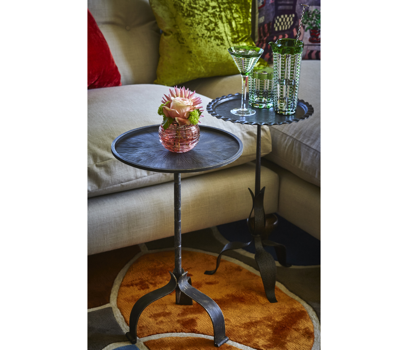 Circular Marcia Antique Bronze Cocktail Table