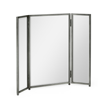 Triple Bronzed Stainless Steel Dressing Table Mirror