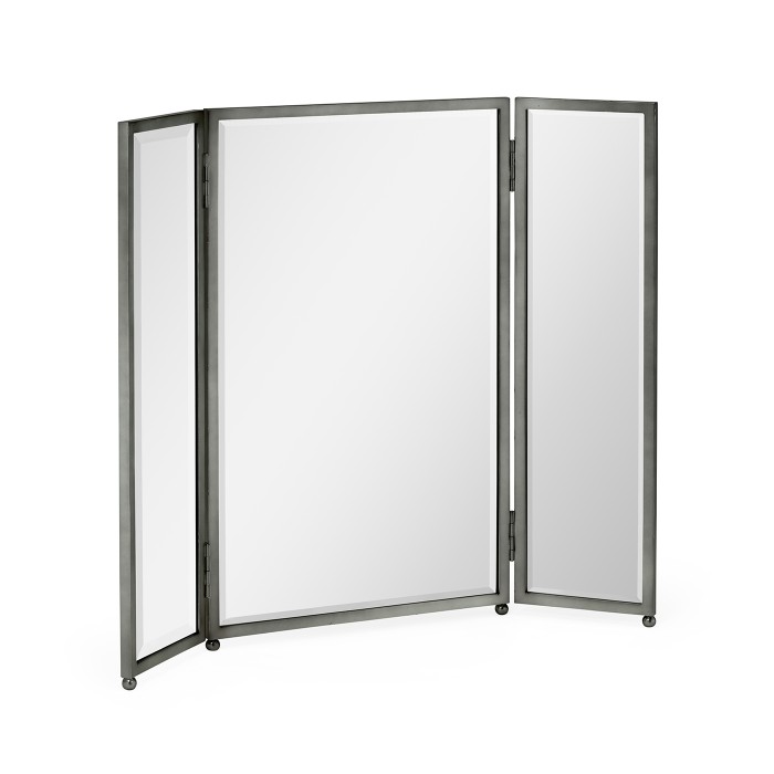 Triple Bronzed Stainless Steel Dressing Table Mirror