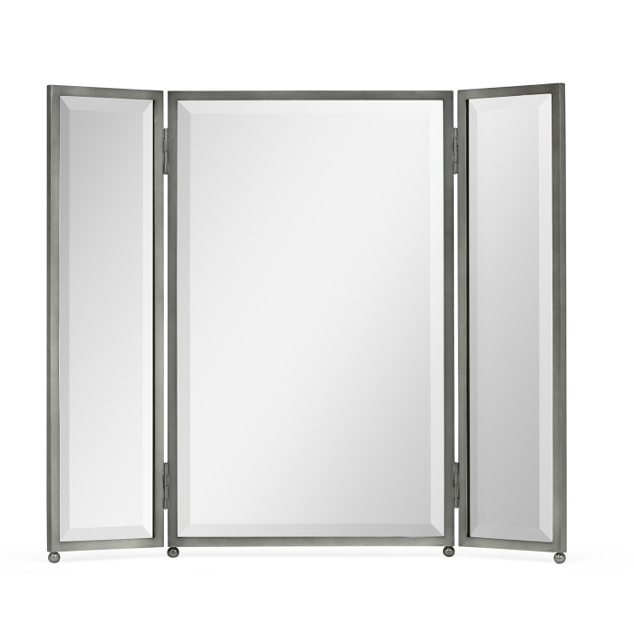 Triple Bronzed Stainless Steel Dressing Table Mirror