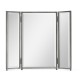Triple Bronzed Stainless Steel Dressing Table Mirror