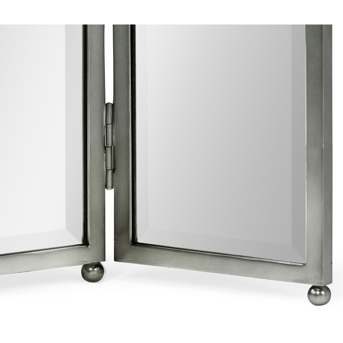 Triple Bronzed Stainless Steel Dressing Table Mirror
