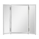 Triple Stainless Steel Dressing Table Mirror