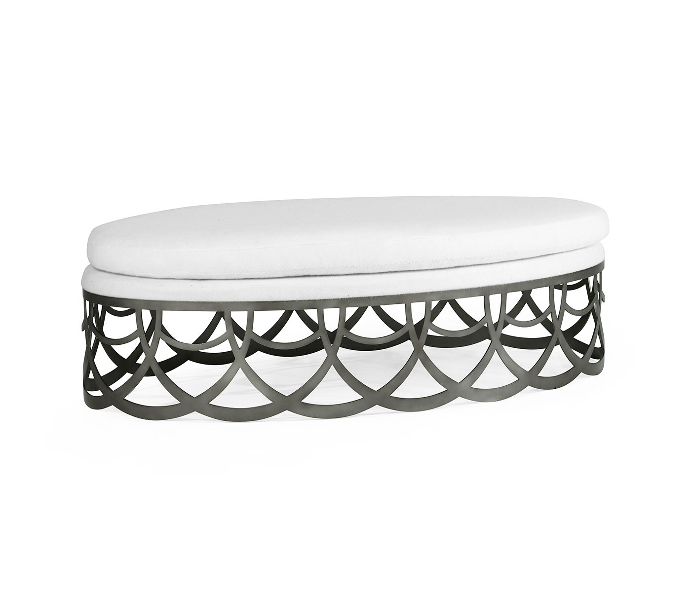Gigolette Bronzed Stainless Steel Ottoman