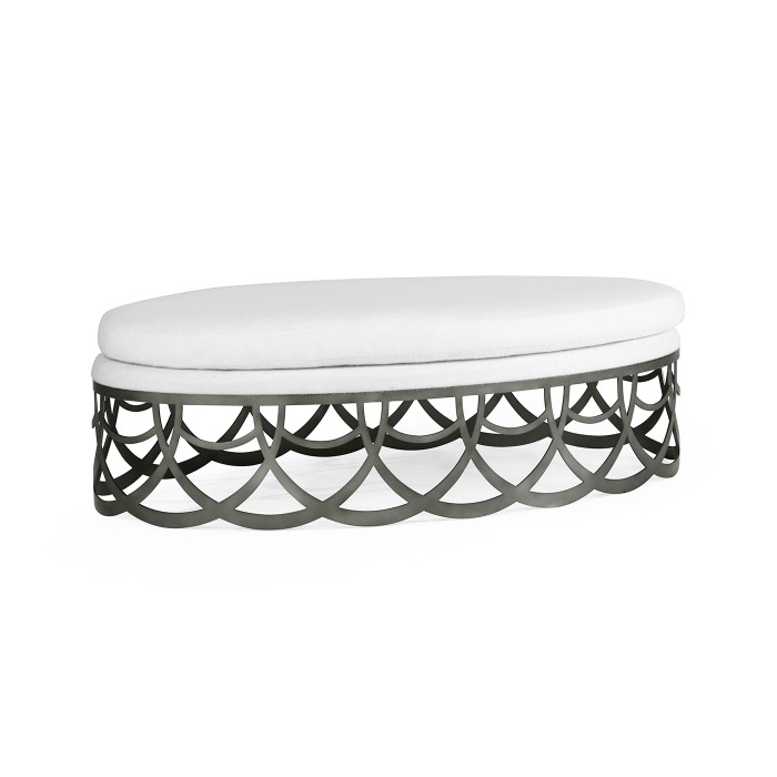Gigolette Bronzed Stainless Steel Ottoman