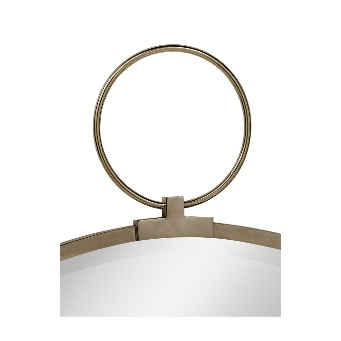 Circular Avalone Bronzed Stainless Steel Wall Hanging Mirror