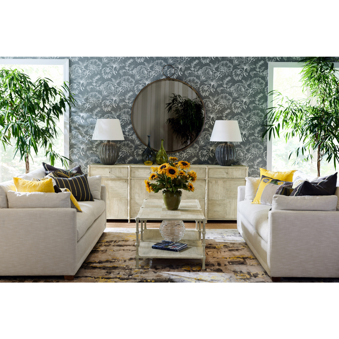 Circular Avalone Stainless Steel Wall Hanging Mirror