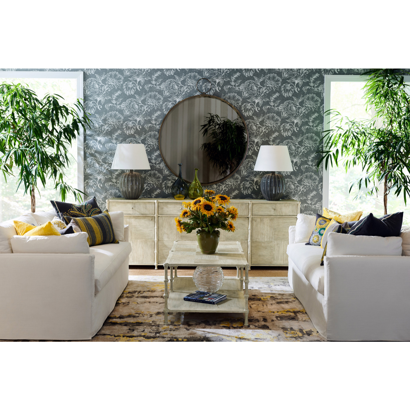 Circular Avalone Stainless Steel Wall Hanging Mirror