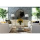 Circular Avalone Stainless Steel Wall Hanging Mirror