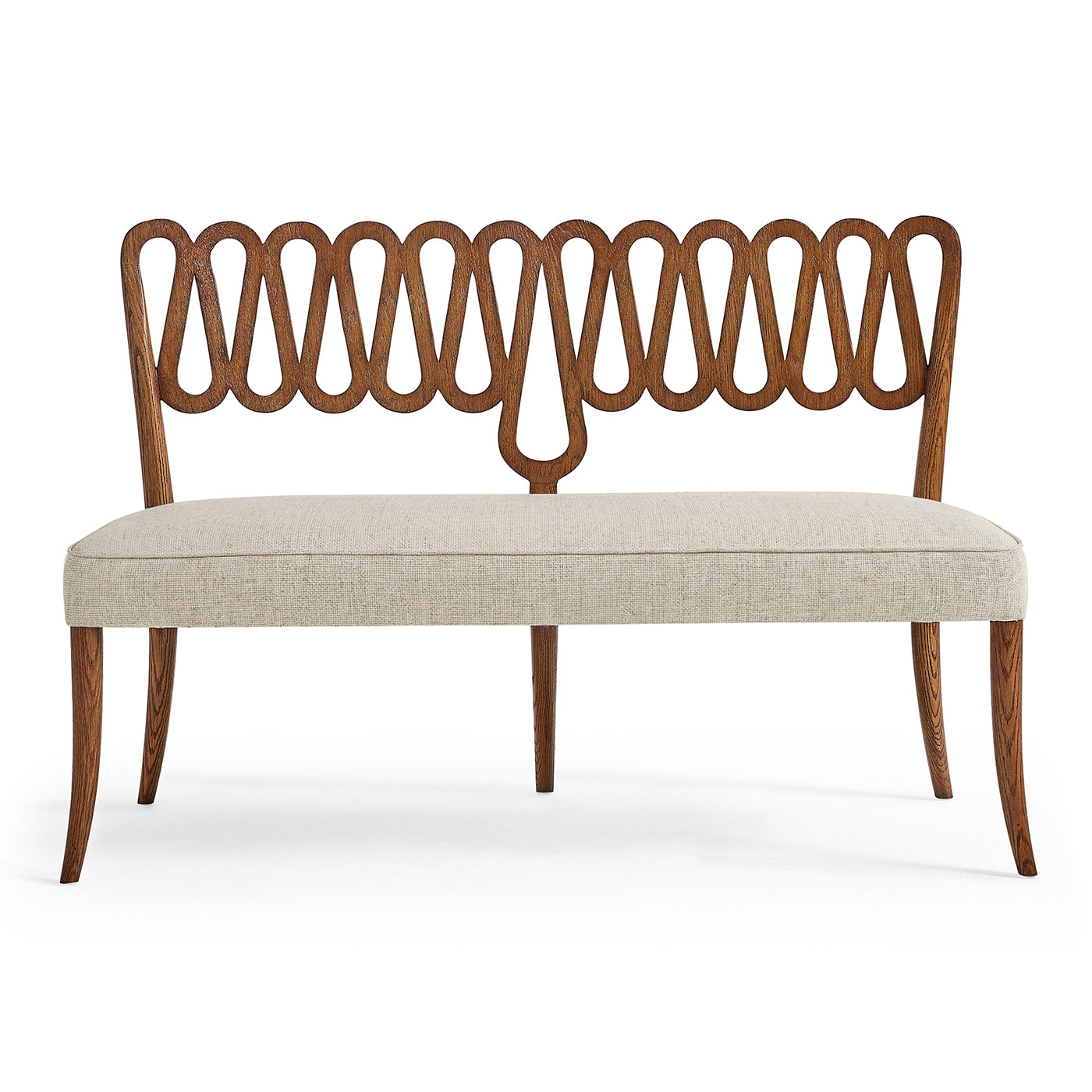 Ampney Toasted Oak Two Seat Bench