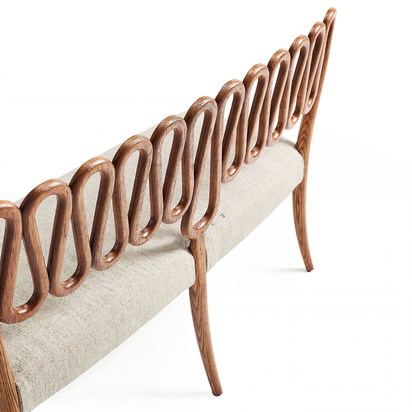 Ampney Toasted Oak Two Seat Bench