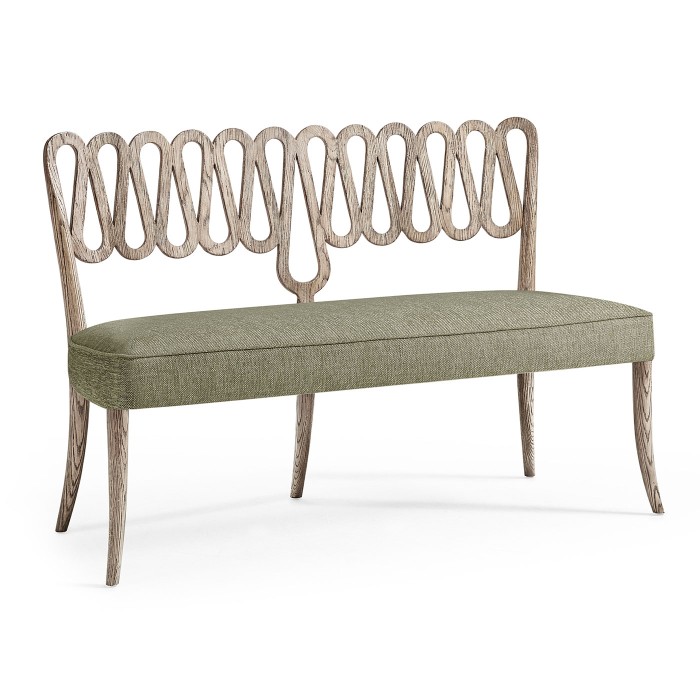 Ampney Grey Oak Two Seat Bench