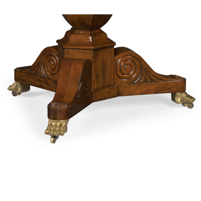 Medium Mahogany & Marquetry Left Hall Tilted Top Centre Table