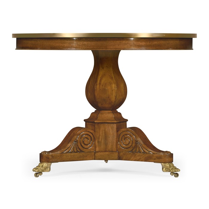 Medium Mahogany & Marquetry Left Hall Tilted Top Centre Table