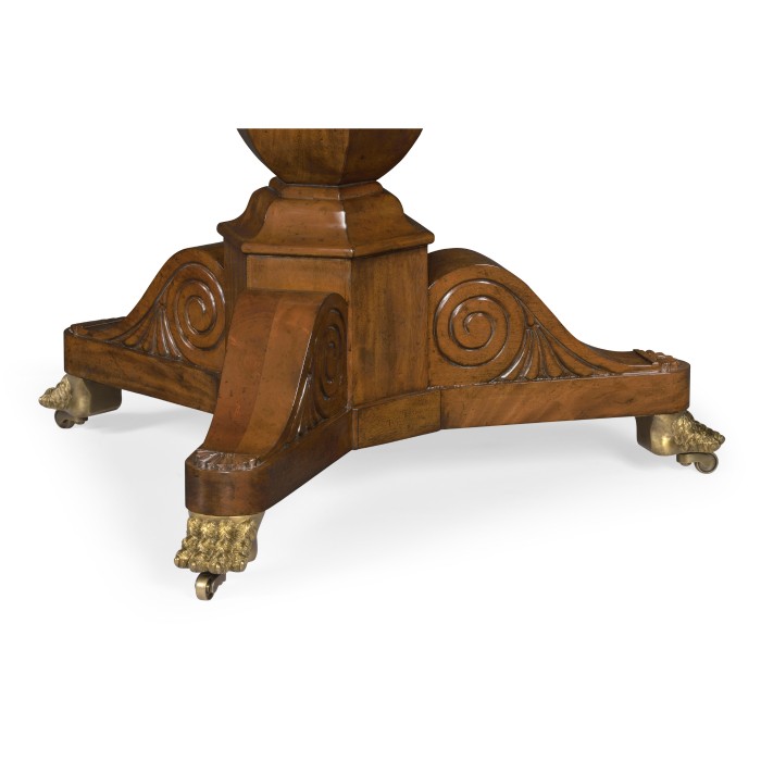 Medium Mahogany & Marquetry Left Hall Tilted Top Centre Table