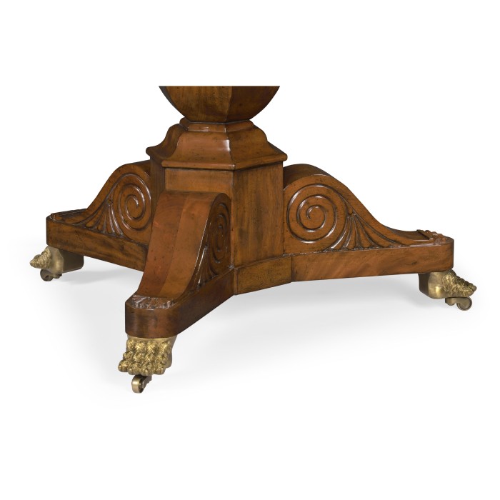 Medium Mahogany & Marquetry Right Hall Tilted Top Centre Table
