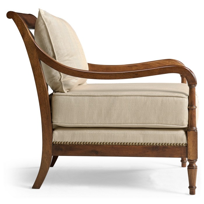 Biedermeier Medium Mahogany Lounge Chair