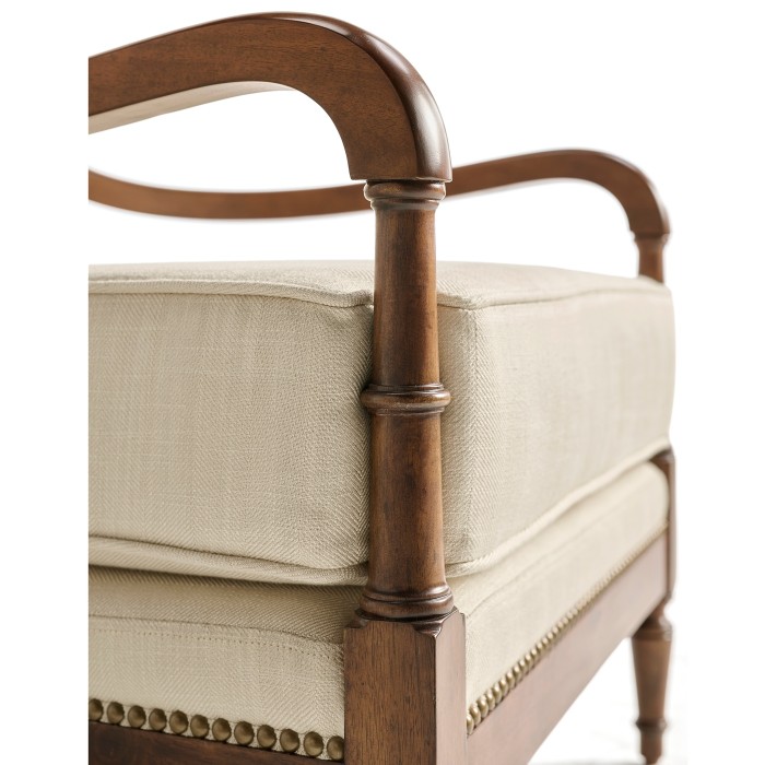 Biedermeier Medium Mahogany Lounge Chair