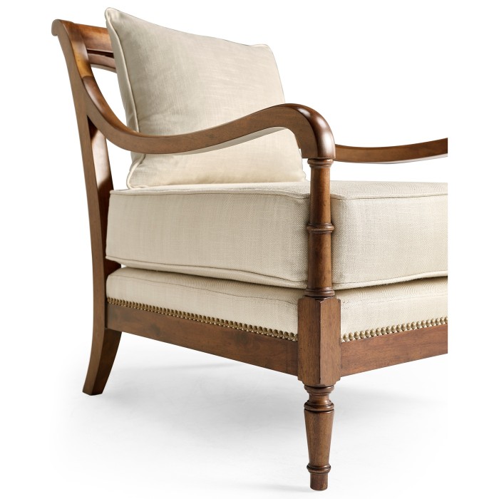 Biedermeier Medium Mahogany Lounge Chair