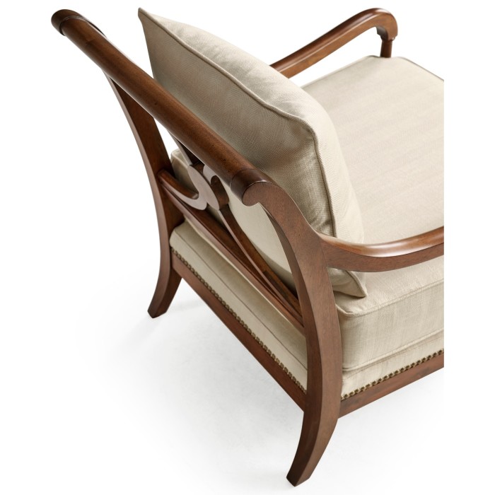 Biedermeier Medium Mahogany Lounge Chair