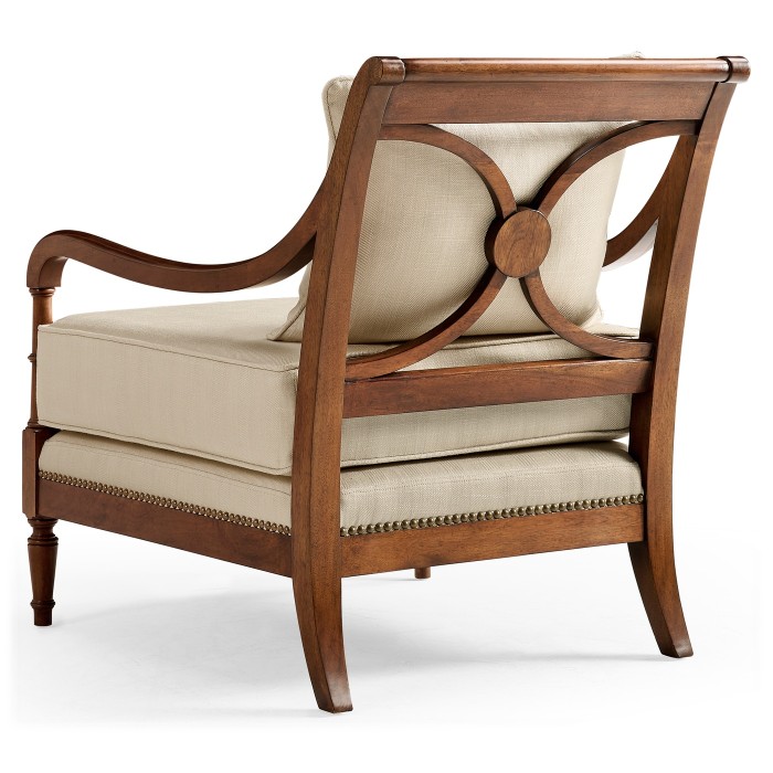 Biedermeier Medium Mahogany Lounge Chair