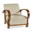 Moderne High Lustre Santos Rosewood Arm Chair