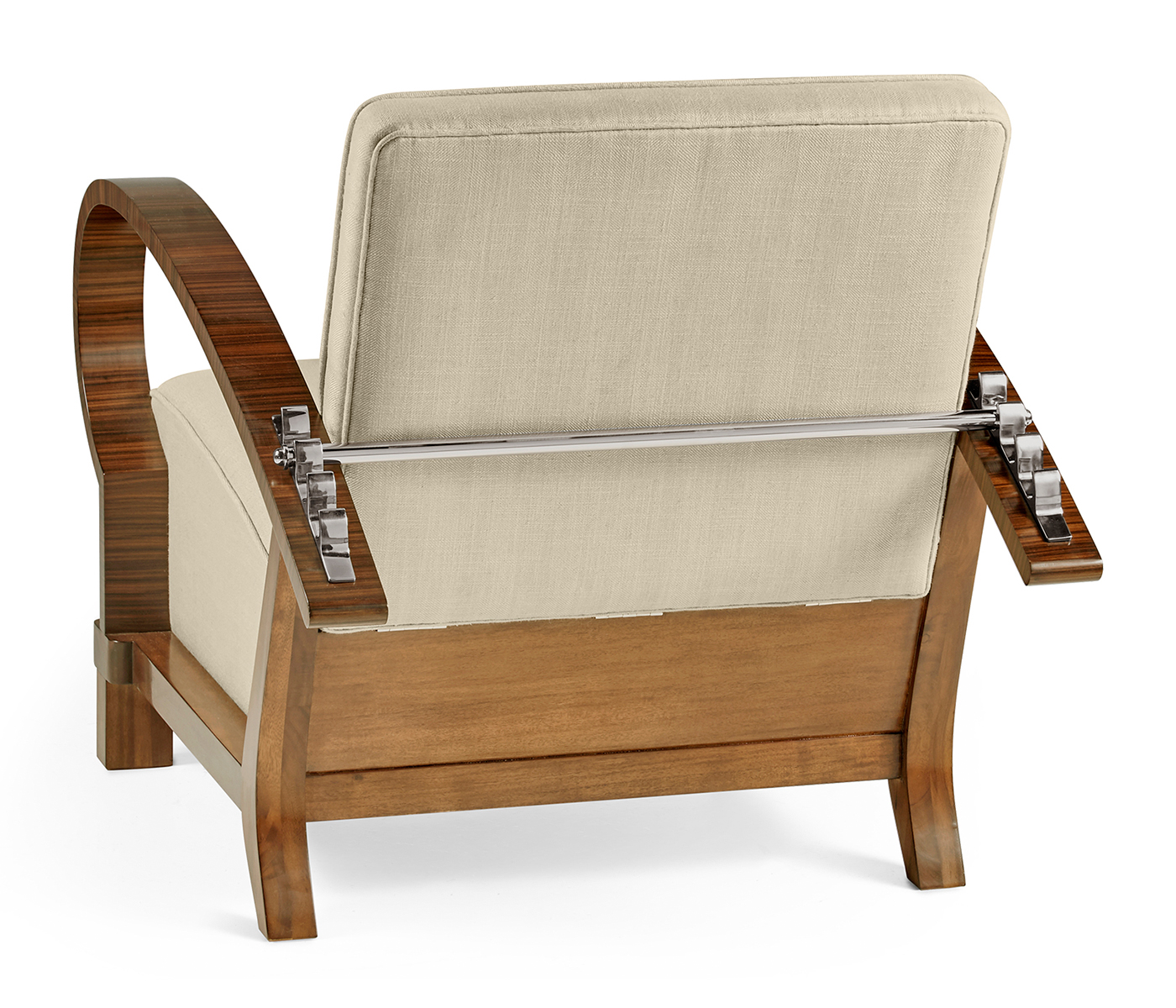 Moderne High Lustre Santos Rosewood Arm Chair