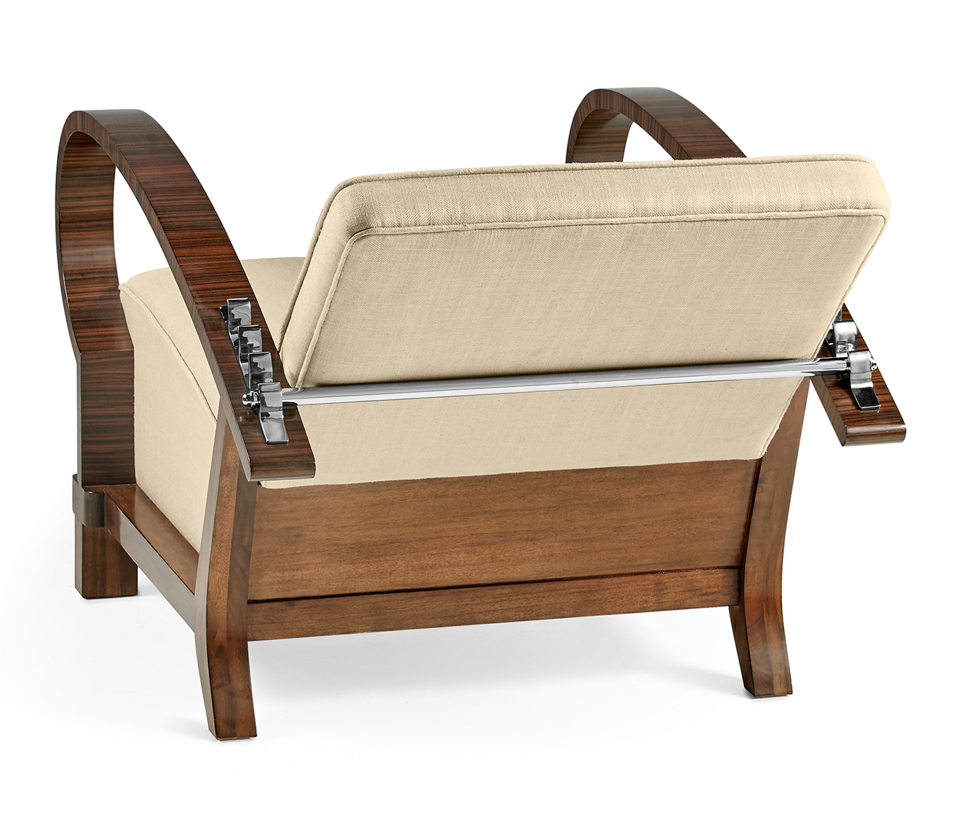 Moderne High Lustre Santos Rosewood Arm Chair