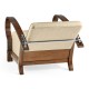 Moderne High Lustre Santos Rosewood Arm Chair
