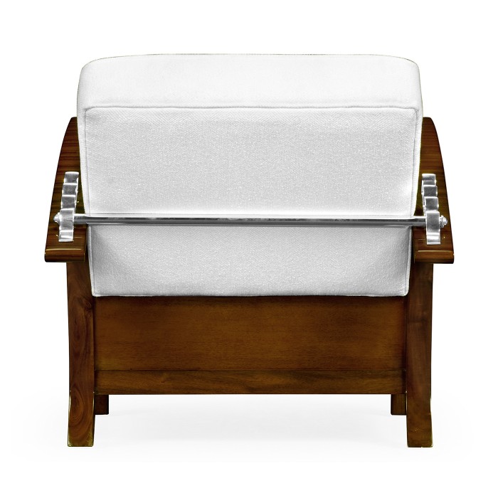 Moderne High Lustre Santos Rosewood Arm Chair