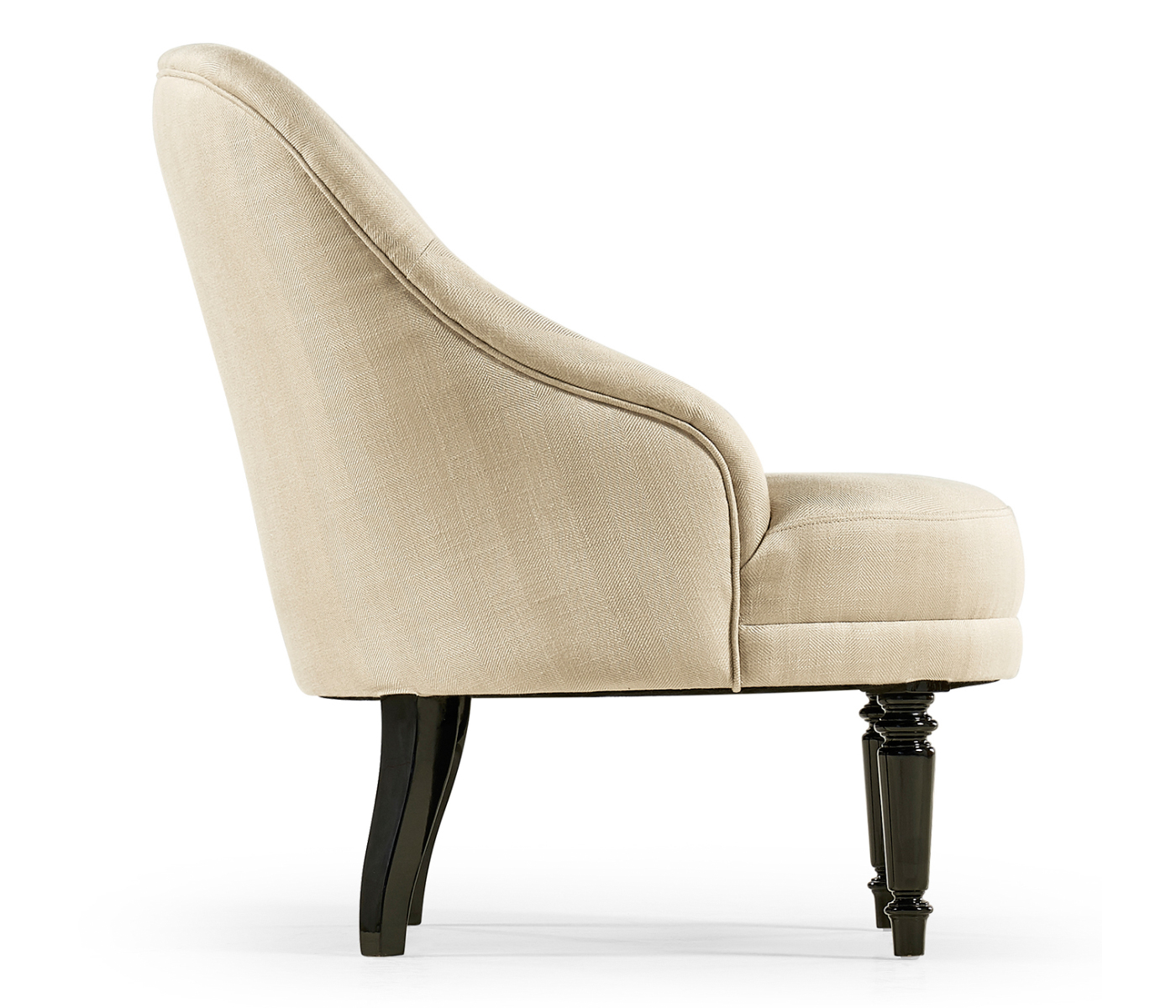 Napoleon III Black Slipper Chair