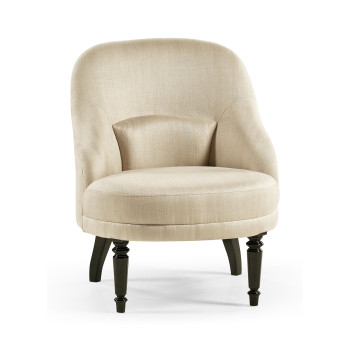 Napoleon III Black Slipper Chair