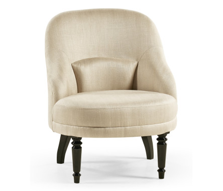 Napoleon III Black Slipper Chair