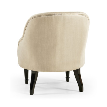 Napoleon III Black Slipper Chair