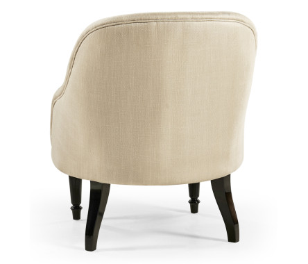 Napoleon III Black Slipper Chair