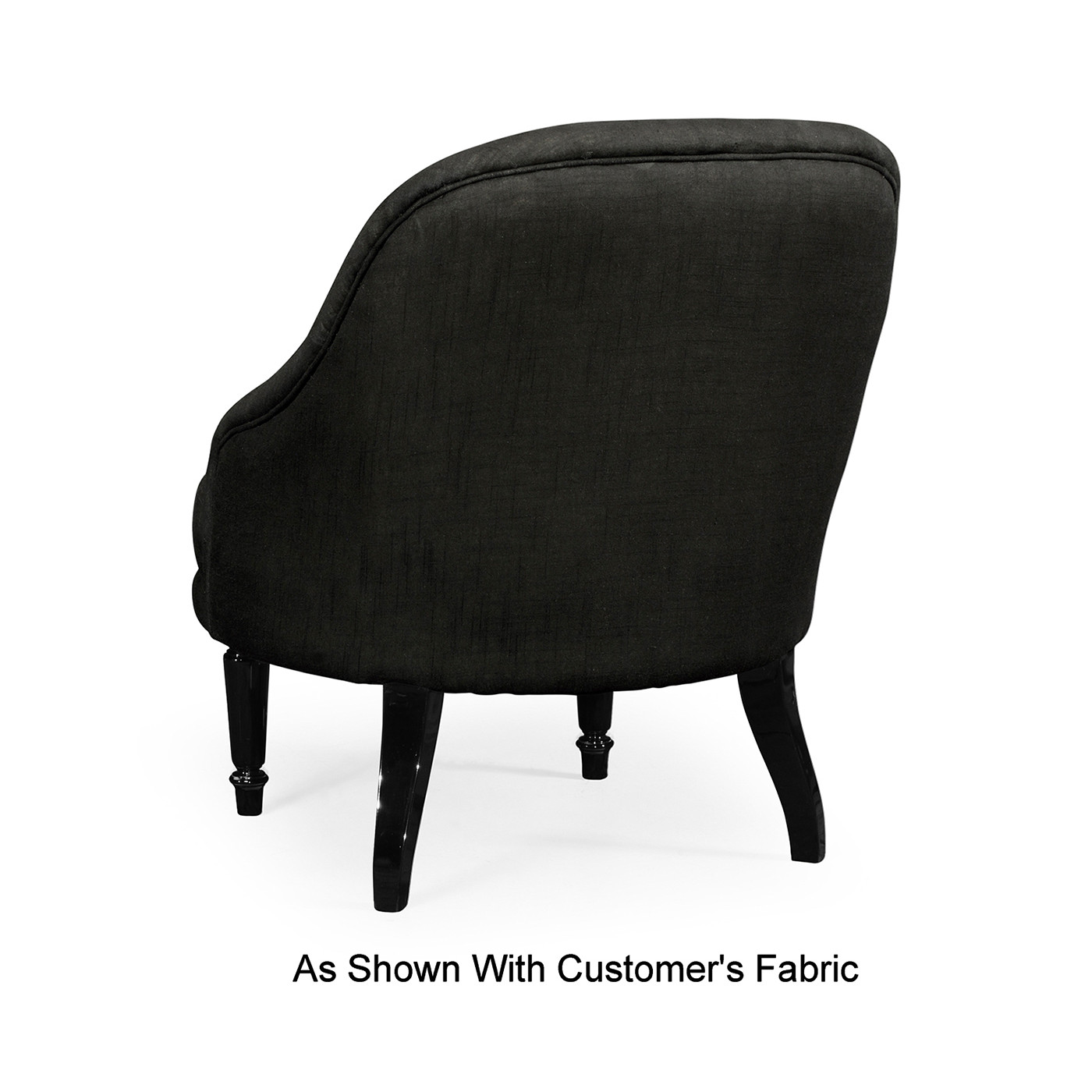 Napoleon III Black Slipper Chair
