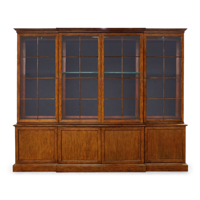 Large George III Imperial Mahogany Bookcase Cabinet
