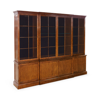 Large George III Imperial Mahogany Bookcase Cabinet