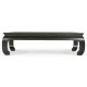 Square Ming Ebonized Coffee Table with Ebonized Rattan Top
