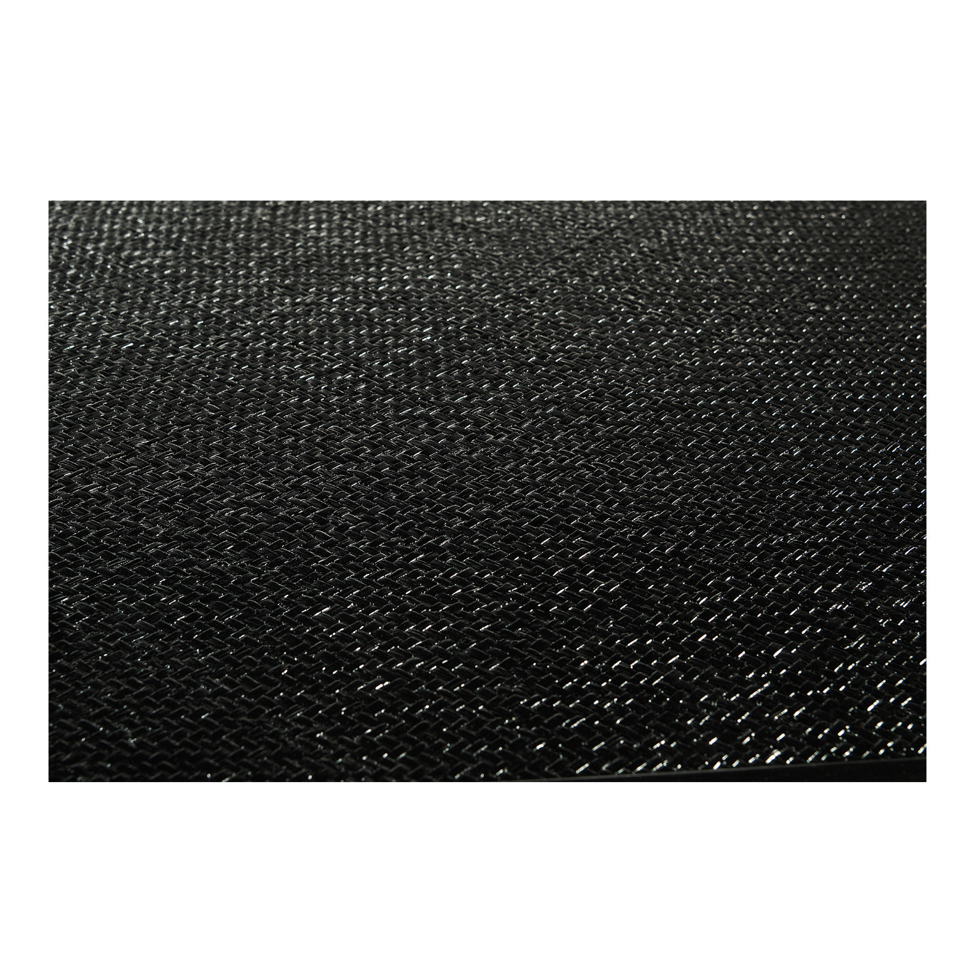 Square Ming Ebonized Coffee Table with Ebonized Rattan Top