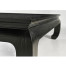 Square Ming Ebonized Coffee Table with Ebonized Rattan Top