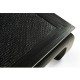 Square Ming Ebonized Coffee Table with Ebonized Rattan Top
